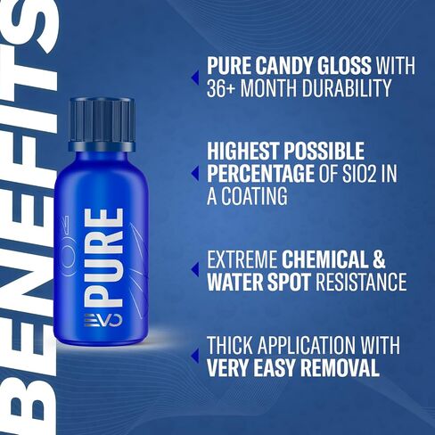 GYEON Q2 PURE EVO Ceramic Coating – Ultra Gloss – sio2 Hard – Deep Shine - Single Layer – Outdoor Application – Water Spot Resistant - Extreme Durability (50ml) in Saudi Arabia