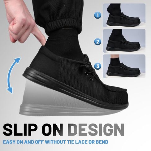 Steel Toe Shoes for Men Lightweight Loafers Slip On Safety Work Shoes Composite Toe Comfortable Non Slip Tennis Dress Sneakers in Saudi Arabia