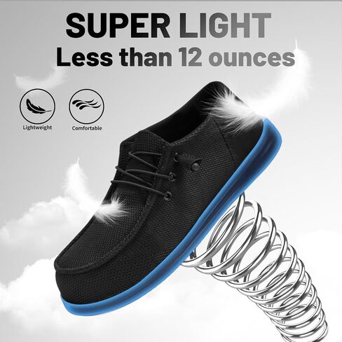 Steel Toe Shoes for Men Lightweight Loafers Slip On Safety Work Shoes Composite Toe Comfortable Non Slip Tennis Dress Sneakers in Saudi Arabia