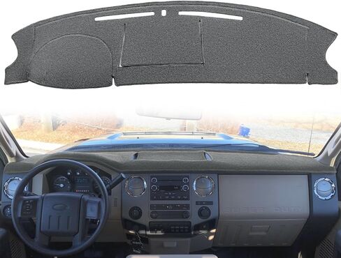 Yiz Dashboard Cover Dash Cover Mat Custom Fit for Ford Super Duty F250 F350 F450 F550 Without Touch Screen J238 (Black) in Kuwait
