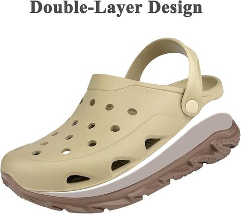 Men and Women's Garden Clogs with Arch Support, Unsex Lightweight Slip on Mule with Doule Color,No Slip Slide Sandle for Outdoor, Beach, Garden, Pool, Indoor in Saudi Arabia