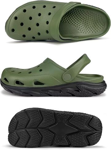 Men and Women's Garden Clogs with Arch Support, Unsex Lightweight Slip on Mule with Doule Color,No Slip Slide Sandle for Outdoor, Beach, Garden, Pool, Indoor in Saudi Arabia