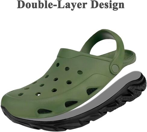 Men and Women's Garden Clogs with Arch Support, Unsex Lightweight Slip on Mule with Doule Color,No Slip Slide Sandle for Outdoor, Beach, Garden, Pool, Indoor in Saudi Arabia