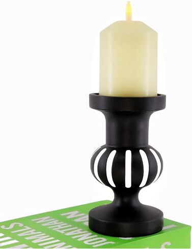Large Candle Holders for Pillar Candles -pillar candle holder- wood candle holders,rustic candle stand - 3 Piece Set farmhouse candle holders. in Saudi Arabia