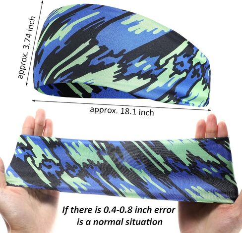 24 Pcs Sports Headbands for Men Workout Sweatbands for Women Stretchy Non Slip Hairband Moisture Wicking Running Headband for Running Hiking Cycling Yoga Exercise in Saudi Arabia