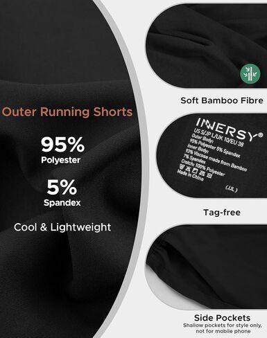 INNERSY Women's Menstrual Leakproof 2-in-1 Athletic Shorts with Pocket, Built in Period Underwear for Women Teens Girls in Saudi Arabia