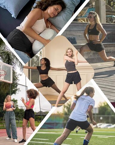 INNERSY Women's Menstrual Leakproof 2-in-1 Athletic Shorts with Pocket, Built in Period Underwear for Women Teens Girls in Saudi Arabia