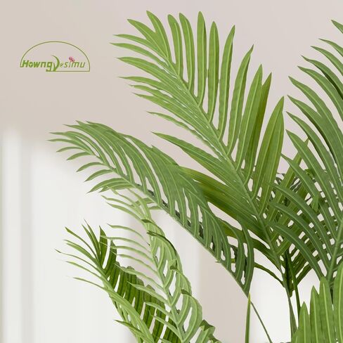 Artificial Palm Tree 4 Feet Artificial Palm Plant with Real Bark Design Faux Palm Tree for Indoor Outdoor Modern Decoration Plants in Pot for Home Office in Saudi Arabia