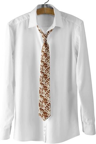Feelyou Leopard Print Men's Ties 3.1x57 Inch Kids Cheetah Print Funny Ties for Men Gift Animals Print Theme（No Real Fur） in Saudi Arabia