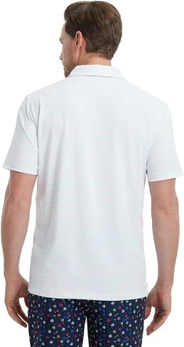 M MAELREG Mens Golf Shirts Dry Fit Moisture Wicking Performance Sports Short Sleeve Striped Collared Polo Shirts for Men in Saudi Arabia