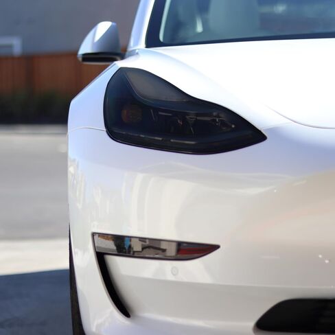 المصابيح الأمامية دخان صبغة PPF لـ Tesla Model 3 و Tesla Model Y ، Smoke Smoke 50 ٪ VLT | غطاء محامي Smokey - تعزيز وحراسة مع فيلم حماية الطلاء 8mil متين in Kuwait