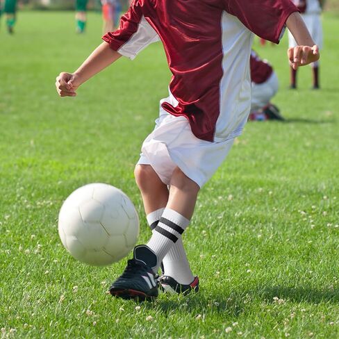 ELUTONG Youth Grip Soccer Socks Kids Grips Athletic Sports Crew Sock for Baseball Football Basketball Boys Girls 6 Pack in Saudi Arabia