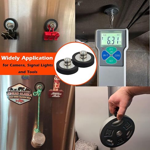 ULIBERMAGNET 4Pack Pot Magnets، مغناطيس دائري قوي من النيوديميوم مع خيط ذكر M8، تركيب مغناطيسي قوي قابل للإزالة للإضاءة والأدوات والمعدات مع الترباس in Kuwait