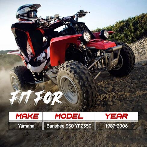 Yellow Plastic Gas Tank Side Covers with Grill, Compatible with Yamaha Banshee 350 1987-2006, 2-PC Set, OE 2GU-21711-50-00, 2GU-21721-50-00, 2GU-23391-50-00 in Kuwait