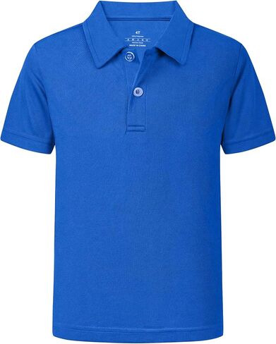 QBK 2T-16Y Boys' School Uniform Pique Polo Kids Performance Neon Short Sleeve Collared Golf Shirt for Toddler to Youth in Saudi Arabia