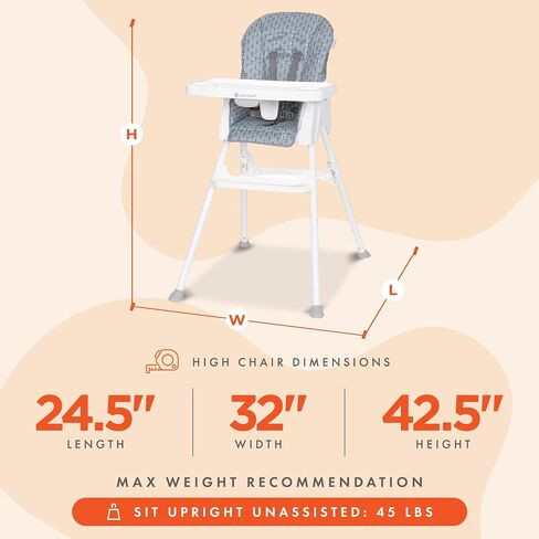 Baby Trend Sit Right 3-in-1 High Chair, Flutterbye in Kuwait