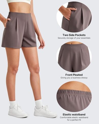 G4Free ShiftReady Women Shorts Dressy Casual 2025 Trendy Summer High Waisted Tailored Trouser Shorts with Pockets in Saudi Arabia