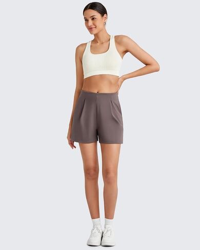 G4Free ShiftReady Women Shorts Dressy Casual 2025 Trendy Summer High Waisted Tailored Trouser Shorts with Pockets in Saudi Arabia