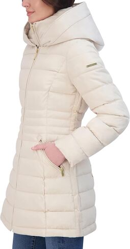 Laundry by Shelli Segal Women's Mid Length Windbreaker Puffer Jacket in Saudi Arabia