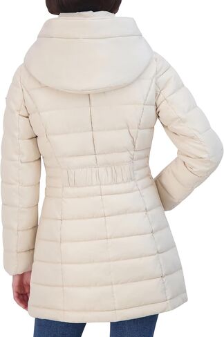 Laundry by Shelli Segal Women's Mid Length Windbreaker Puffer Jacket in Saudi Arabia