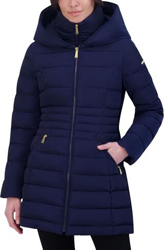 Laundry by Shelli Segal Women's Mid Length Windbreaker Puffer Jacket in Saudi Arabia