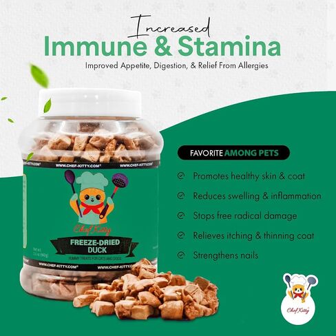 Freeze Dried Chicken Cat & Dog Waffle Treats - Made with Human Grade Chicken Breast & Liver - 5 Natural Flavors - Healthy, Tasty, Dry Food for Indoor Cats, Dogs - Inspected & Tested in USA in Kuwait