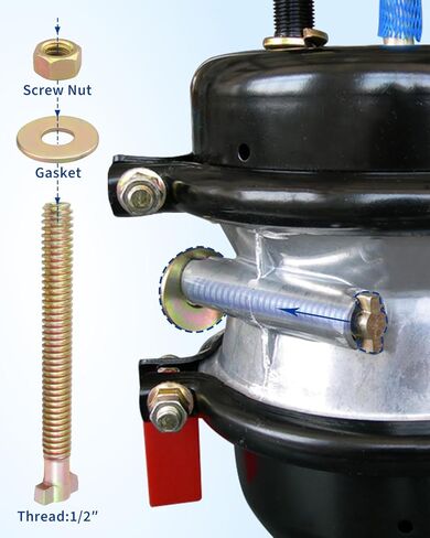 10 حزم الترباس قفص الفرامل ، الترباس Air Cagebolt ، لمعظم شاحنات شبه وفرامل نابض الهواء ، استبدل Bendix 800921 TR800921 in Saudi Arabia