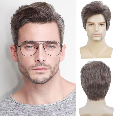 Mens Short Red Wig Synthetic Natural Looking Halloween Cosplay Hair Wig for Male Guy in Saudi Arabia