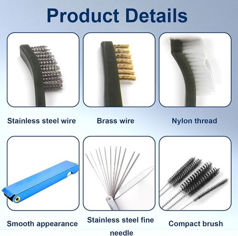 Carburetor Cleaning Kit, Torch Tip Cleaner Brush Set, Throttle Body Dirt Remove Cleaner for Chainsaw Gas Orifices Welding Motorcycle ATV Carburetor Jet Stove Nozzles Shower Heads in Saudi Arabia