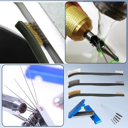 Carburetor Cleaning Kit, Torch Tip Cleaner Brush Set, Throttle Body Dirt Remove Cleaner for Chainsaw Gas Orifices Welding Motorcycle ATV Carburetor Jet Stove Nozzles Shower Heads in Saudi Arabia