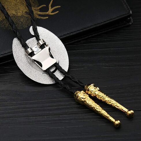 HUABOLA CALYN Gold Bolo Tie for Men- Golden Initial Letter ABCDMJR to Z Native American Western Cowboy Bolo Tie for Women in Saudi Arabia
