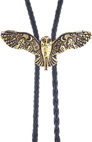 JAOYU Western Cowboy Bolo Tie for Men Women Gold Silver Death Skull Moth Bolo Tie Christmas Bolo Tie Cowgirl Neck Tie in Saudi Arabia