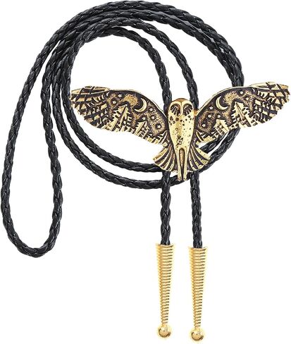 JAOYU Western Cowboy Bolo Tie for Men Women Gold Silver Death Skull Moth Bolo Tie Christmas Bolo Tie Cowgirl Neck Tie in Saudi Arabia