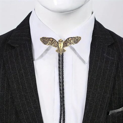 JAOYU Western Cowboy Bolo Tie for Men Women Gold Silver Death Skull Moth Bolo Tie Christmas Bolo Tie Cowgirl Neck Tie in Saudi Arabia