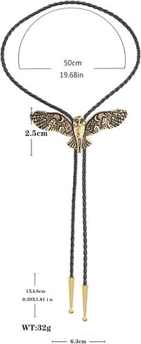 JAOYU Western Cowboy Bolo Tie for Men Women Gold Silver Death Skull Moth Bolo Tie Christmas Bolo Tie Cowgirl Neck Tie in Saudi Arabia