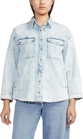 Silver Jeans Co. Women's Denim Shacket in Saudi Arabia