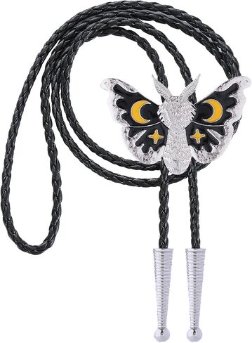 Gelconnie Bolo Tie للرجال Western Cowboy Netclace Gold Moth Bolero Opal Necktie Butterfly Bolo Tie Necklace for Women in Kuwait
