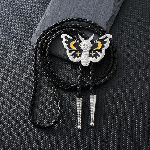 Gelconnie Bolo Tie للرجال Western Cowboy Netclace Gold Moth Bolero Opal Necktie Butterfly Bolo Tie Necklace for Women in Kuwait