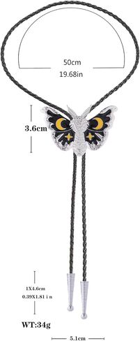 Gelconnie Bolo Tie للرجال Western Cowboy Netclace Gold Moth Bolero Opal Necktie Butterfly Bolo Tie Necklace for Women in Kuwait