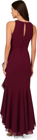 Adrianna Papell Women's Ruffle Crepe Halter Gown in Kuwait