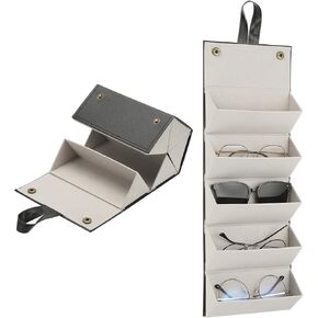 uxcell Sunglasses Organizer, Leather Sunglasses Travel Case