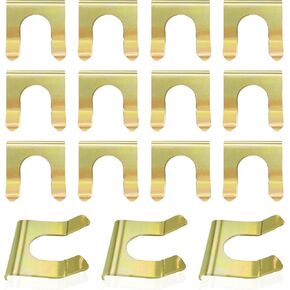 15pcs Brake Line Clamp Metal Brake Line Clamp Fixing Bracket Replace U-Shaped Parking Hose Brake Hose Lock Hose Fixing Clamp for Trucks And Cars