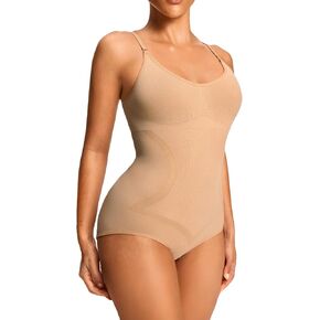 Shapewear Bodysuits for Women,Tummy Control Body Suit Seamless Sculpting Snatched Waist Underwear for Women