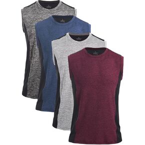 Orrpally 4 Pack Workout Tank Tops for Mens Quick Dry Sleeveless Gym Muscle Tank Top