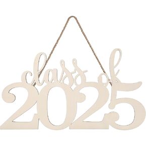 Graduation Decorations Wooden Class of 2025 Photo Props Party Backdrop Decor for School Grad Party Gifts (Gold)
