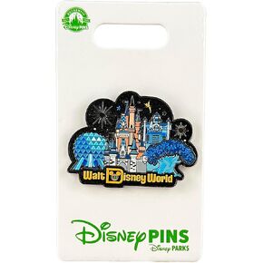 WDW Disney Pin - Walt Disney World - Four Parks - Castle and Fireworks