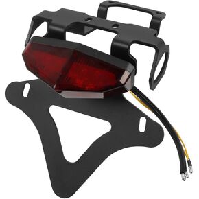 Motorcycle Tail Tidy Fender Eliminator Kit with Plate Light Replacement for Kawasaki KLX230 KLX230R KLX230S KLX230SM KLX230SE 2021-2024 CNC Aluminum License Plate Bracket Holder(Red)