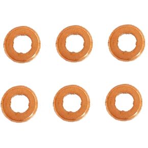Hconcet New 6 PCS Injector Copper Seals Sealing Washers 3976371 Compatible with Dodge Ram Fit Cummins 6.7 6.7L 2007-2016