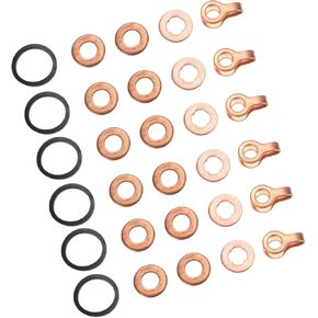 Fuel Injector/O-Ring Kit for Dodge 5.9L 12 Valve 4bt 6bt 5.9L Diesel Engines 1991.5-1998.5 / Fuel Injector Seal Ring Kit Durable/Rubber / 1 Set/Black Replace Parts