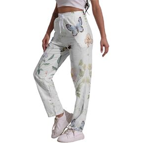 Linen Pants for Women – Hawaiian & Printed Flowers and Plants Pants Novelty-Pants